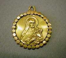 médaille Ste Vierge or jaune 18 carats à fondre ou à garder 1,78 gr tête d'aigle