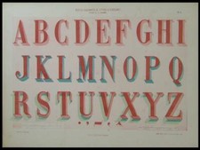 LETTRES EGYPTIENNES - 1903 - HELIOTYPIE POCHOIR, TYPOGRAPHIE, LABBE, ALPHABET