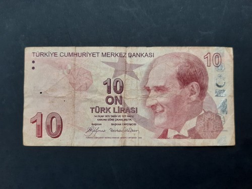 Billet turquie 10 lirasi - billet,