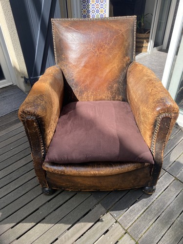 Fauteuil club cuir début - en,