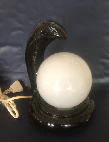 Lampe cobra vintage noire - lampe,