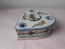 Encrier ancien France ( Nevers ) XVIIIe. Poterie. céramique