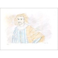 CIRY Michel - Lithographie originale "Personnage" 46x65cm