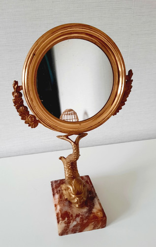 Miroir gravure dauphin - et,