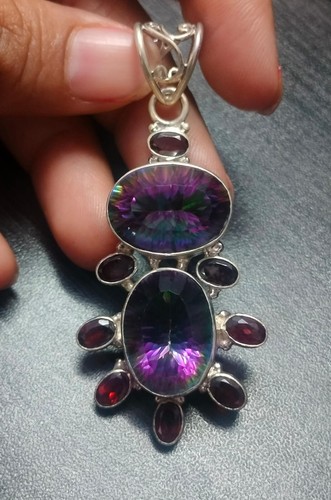 Pendentif topaze mystique - , en