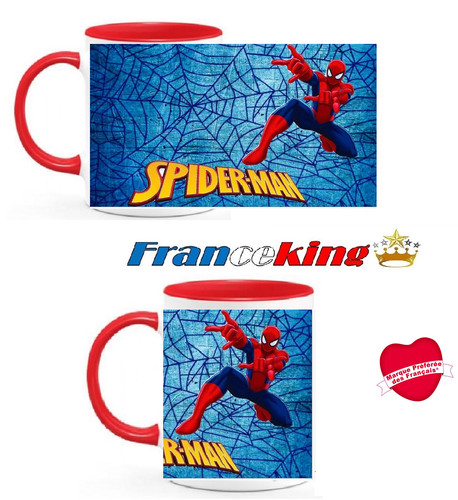 Mug spiderman céramique rouge - spiderman,