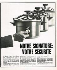 PUBLICITE  1973     SEB   cocotte minute