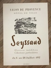 AFFICHE en LITHOGRAPHIE    *  René SEYSSAUD  *    J. BERTO - MARSEILLE - 1957