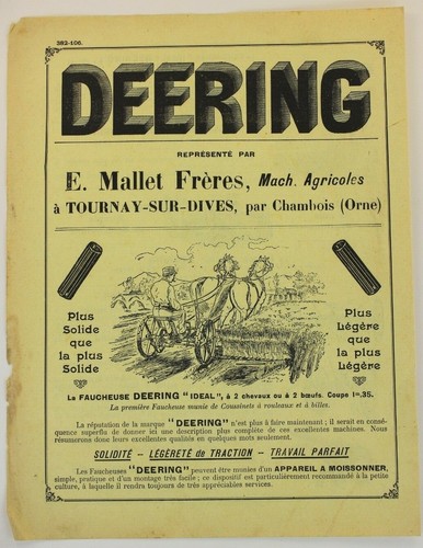 Prospectus brochure faucheuse - prospectus,