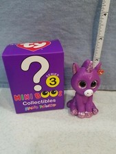 TY Beanie Boos Mini Boo AMETHYST the Purple Unicorn Series 3 Collectible Figure