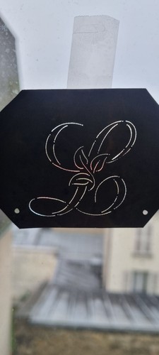 Pochoir ancien lettre - pochoir, l