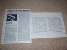 Rabco SL-8 Platine Review, 2 Pgs ,1968, Complet Test