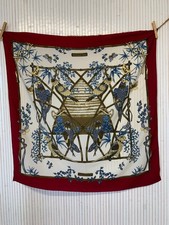 Foulard carré soie vintage - foulard,
