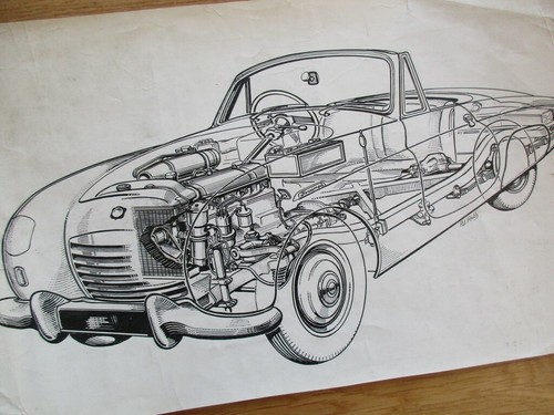 Original drawing roadster - original,