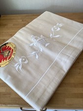 Drap Neuf En Coton Brodé