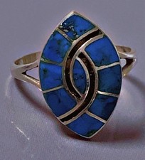 Ancienne bague argent turquoise bague argent massif turqoise silver ring T56