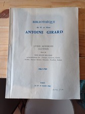 catalogue vente (avec prix) bibliotheque antoine girard paris 14 15 mars 1962