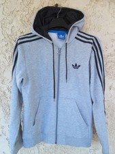 Veste à capuche ADIDAS rétro vintage TREFOIL gri sport jacket S