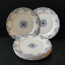 6 ASSIETTE PLATE  FAIENCE