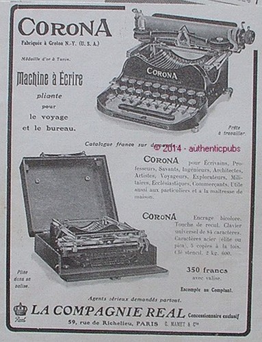 Publicite machine ecrire - machine,
