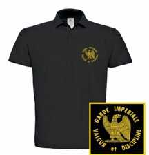 Polo noir "GARDE IMPERIALE" - neuf - Napoléon empire aigle