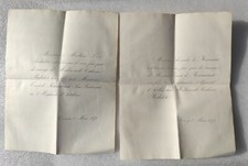 FAIRE PART MARIAGE 1879  Ernest DE NONANCOURT et Catherine BIDALOT