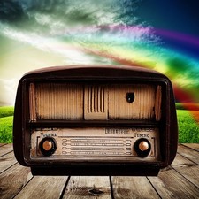  Creative Vintage ancien Style Radio modèle résine bureau affichage ornement