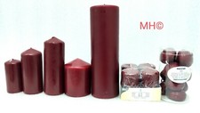 Bougies pilier bordeaux - pilier, marron
