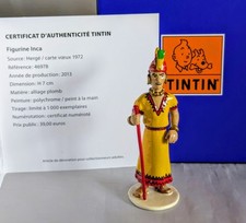 Figurine Pixi L Inca De La Série "Tintin Carte De Voeux 1972 "  Année 2013