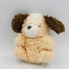 Ancienne peluche chien beige