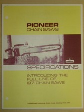 PIONEER CHAINSAW, FULL LINE OF
