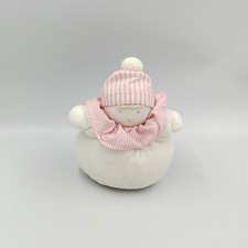 Doudou boule musical lutin blanc rose rayé MOULIN ROTY - 32373