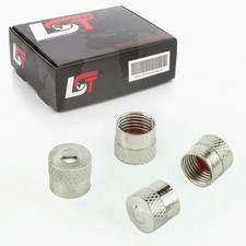 4X Bouchons De Valve En Aluminium Pour CHEVROLET Court Argent