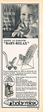 PUBLICITE ADVERTISING 035  1964  BABY-RELAX   siège poussette bébé