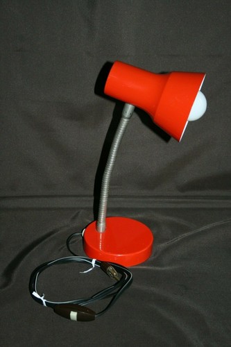 Lampe métal peinte rouge - métal,