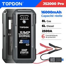 TOPDON JS2000 Démarreur Jump Starter 16000mAh 2500A Chargeur Booster Powerbank