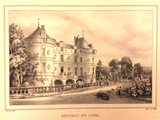 Château du Lude, Sarthe, lithographie Renoux