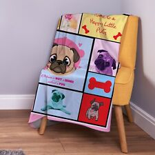 Chien Carlin Couleur Montage Souple Polaire Couverture