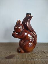 Ancienne Bouteille à Liqueur Écureuil Chicanne en Céramique H24 cm 50cl Vintage