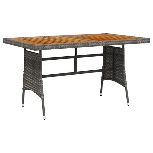 Acacia table jardin noir - acacia, de