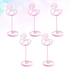  5 Pcs Porte Numero De Table Mariage Flamant Rose Photo Porte-nom Bureau