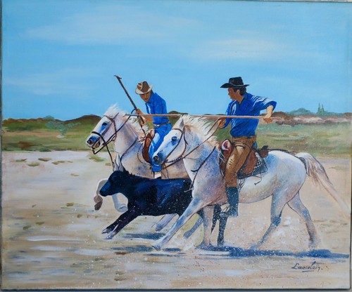 Tableau peinture huile sur - peinture,