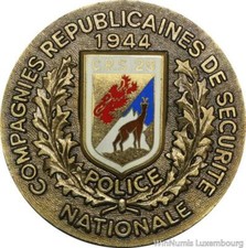 V0525 Médaille CRS 29 Compagnies Républicaine Police Drago 1944 SUP ->F offre