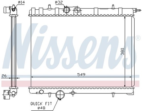 Nissens 63697 radiateur - 63697,