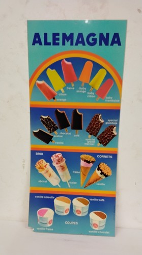 Enseigne carte de - de, glaces