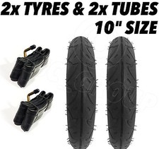 2 X Pneus De Poussette & 2 X Tubes 10" X 2 Quinny Buzz Speedi Huack Roadster 10"