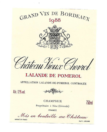 Etiquette vin lalande de - etiquette,