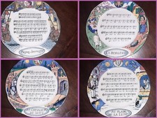 6 assiettes Sarreguemines,rondes et chansons françaises