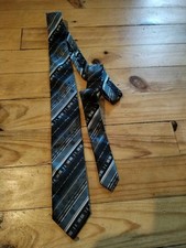 Cravate En Soie Kenzo Vintage Fleurs Rayures