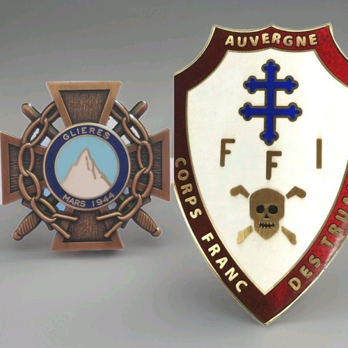 Deux insignes ffi - deux, maquis